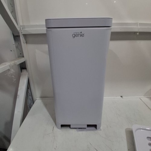 COMPOST GENIE KITCHEN COMPOST BIN WITH VENTILATION SYSTEM - 3.6GAL - WHITE STAINLESS STEEL (MODEL:I000715) image 3