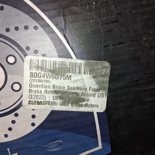 2PK FRONT BRAKE GEOMET COATING ROTORS FOR VARIOUS HONDA/ACURA MODELS - (MODEL: ‎ G1668) image 5
