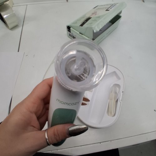 MOMCOZY 2-IN-1 ELECTRIC NASAL ASPIRATOR AND NOSE SUCKER - GREEN/WHITE (MODEL: BN007) image 3