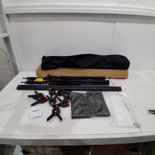 EMART ADJUSTABLE BACKDROP PHOTOGRAPHY STAND - 10FT X 7FT - BLACK (MODEL: EM-BS-NT2130) image 2