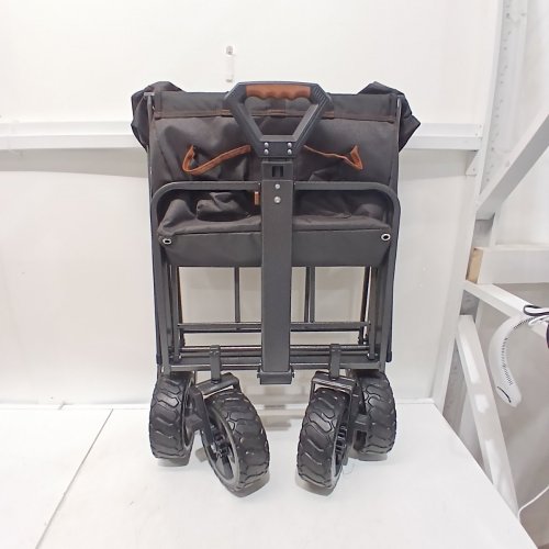 MAC SPORTS COLLAPSIBLE OUTDOOR UTILITY WAGON WITH FOLDING TABLE AND DRINK HOLDERS - BLACK image 4