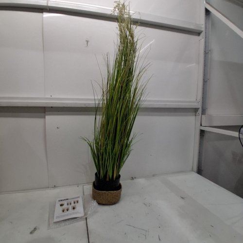 VEVOR ARTIFICIAL POTTED GRASS PLANT - 47" - GREEN (MODEL: SS007) image 3