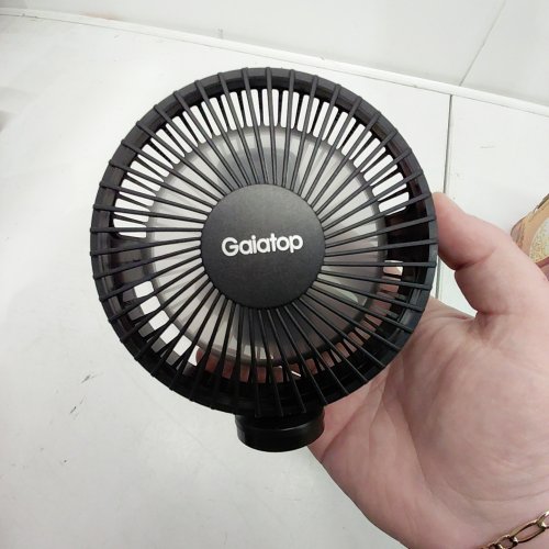 GAIATOP MINI PORTABLE STROLLER FAN, BATTERY OPERATED DETACHABLE 3 SPEED - 8" X 4" X 2" - BLACK (MODEL: SF40) image 2