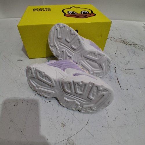 TODDLER BABAYA SLIP ON ATHLETIC SHOES WITH BOWA LACE -SIZE 9 - LAVENDER / WHITE (STYLE : 00754147464439) image 3