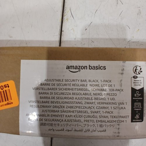 AMAZON BASICS 27.5-INCH ADJUSTABLE SECURITY BAR/DOOR JAMMER - BLACK image 4