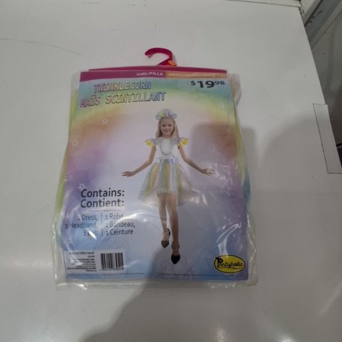 3PC PARTYHOLICS TWINKLECORN UNICORN COSTUME - MEDIUM (8-10) - MULTICOLOUR image 2