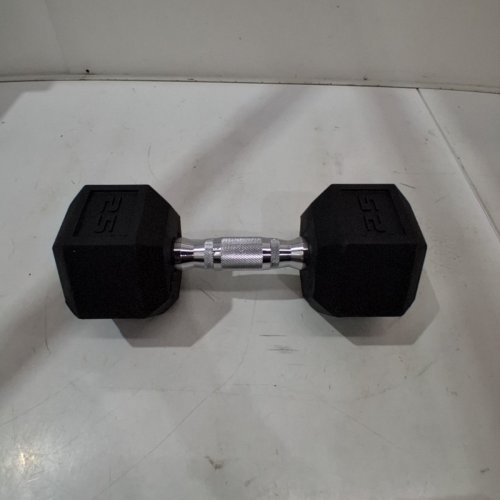 CAP BARBELL COATED DUMBBELL WEIGHT - 25LBS - BLACK/SILVER image 2