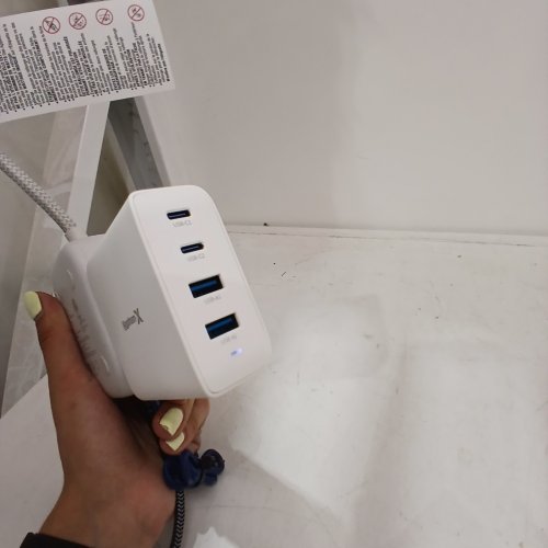 TUNNU 4-PORT FOLDABLE GAN USB-C/USB-A FAST CHARGING BLOCK - 100W - WHITE (MODEL: RH-PD100W) image 2