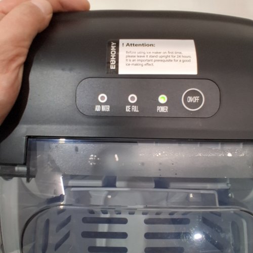 EUHOMY COUNTERTOP ICE MAKER - MAKES 26LBS/DAY - STAINLESS STEEL (MODEL: IM-06S) image 2