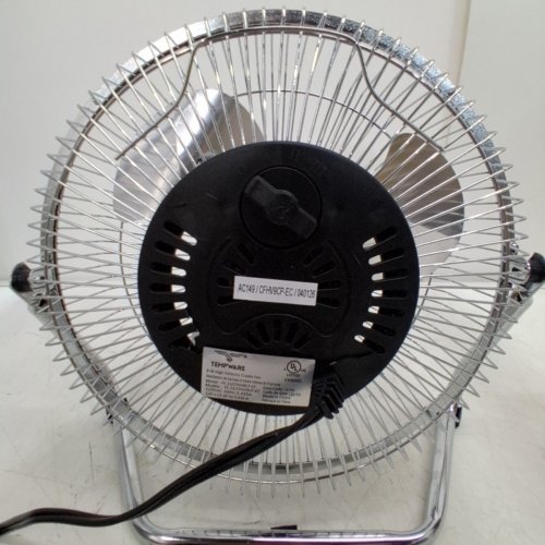 TEMPWARE 3-SPEED METAL FLOOR FAN WITH UPGRADED AIRFLOW - 9" - SILVER (MODEL: CFHV9CP-EC) image 4
