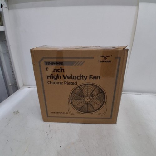 TEMPWARE 3-SPEED METAL FLOOR FAN WITH UPGRADED AIRFLOW - 9" - SILVER (MODEL: CFHV9CP-EC) image 5