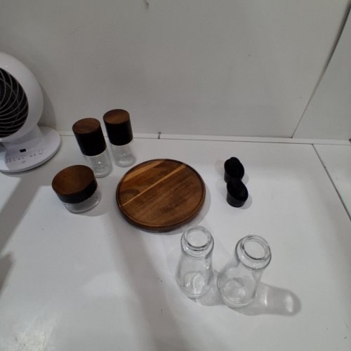 6PC TRUDEAU SEASONING STATION WITH ACACIA WOOD LAZY SUZAN BASE image 2