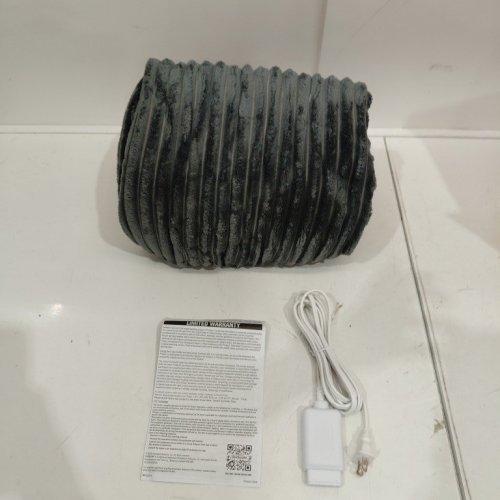 SUNBEAM TEXTURED VELVET EXTRA-LONG HEATED THROW BLANKET - 50" X 70" - DARK GRAY (ITEM: 14699) image 4