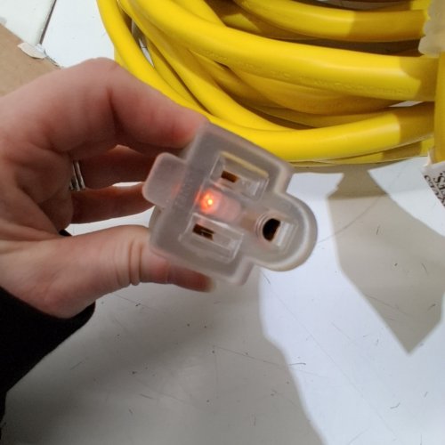 OUTDOOR EXTENSION CORD - APPROX. 50FT- YELLOW image 2