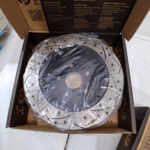 2PK DS-ONE REAR COATED DRILLED SLOTTED DISC BRAKE ROTOR REPLACEMENT FOR 2009-2016 TOYOTA VENZA (MODEL:DS1-980727) image 3