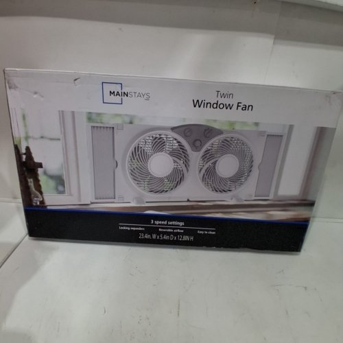 MAINSTAYS DOUBLE WINDOW FAN - 23.4" X 5.4" X 12.8" - WHITE (MODEL:52509) image 4