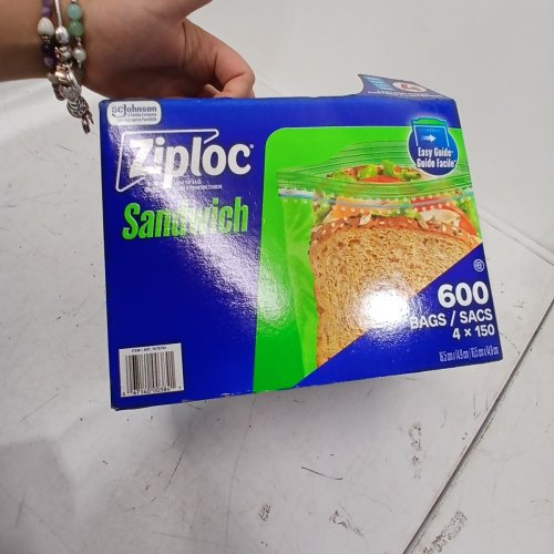 4PK ZIPLOC EASY-OPEN SEAL TOP SANDWICH BAGS - 150 PER BOX (600 TOTAL) - (MODEL: 1678750) image 4