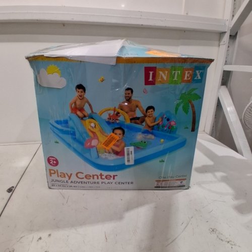3PC INTEX GATOR INFLATABLE PLAY CENTRE 8FT X 6FT - FOR AGES 2+ - MULTICOLOR image 4