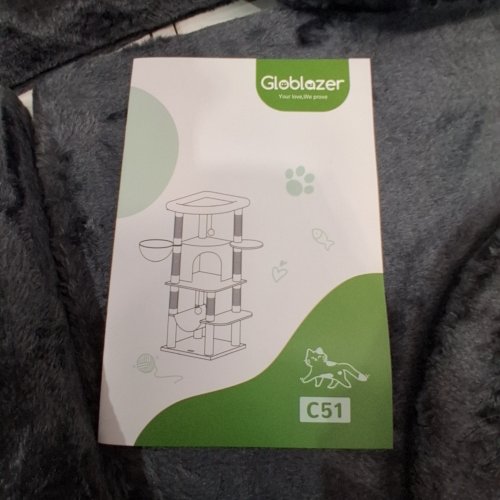 GLOBLAZER CORNER CAT TREE WITH SCRATCHING POSTS - 17.7" X 17.7" X 51" - DARK GREY (MODEL: C51) image 2