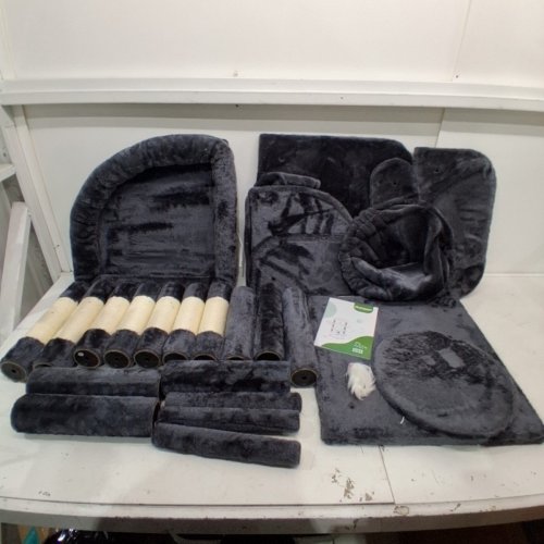 GLOBLAZER CORNER CAT TREE WITH SCRATCHING POSTS - 17.7" X 17.7" X 51" - DARK GREY (MODEL: C51) image 3