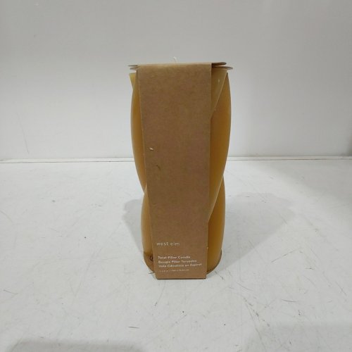 WEST ELM SIGNATURE TWIST PILLAR CANDLE - 3" X 6" - BEESWAX (ITEM: 598366) image 3