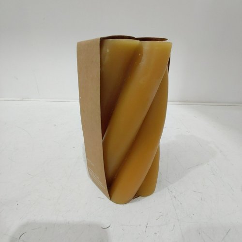 WEST ELM SIGNATURE TWIST PILLAR CANDLE - 3" X 6" - BEESWAX (ITEM: 598366) image 4