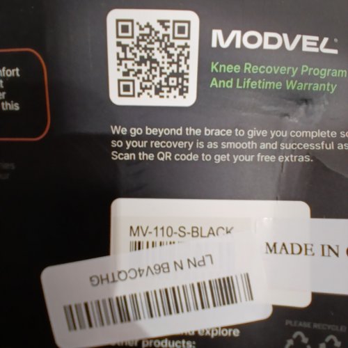 2PK MODVEL COMPRESSION KNEE BRACE SLEEVES - SMALL - BLACK (MODEL: MV-110-S-BLACK) image 2