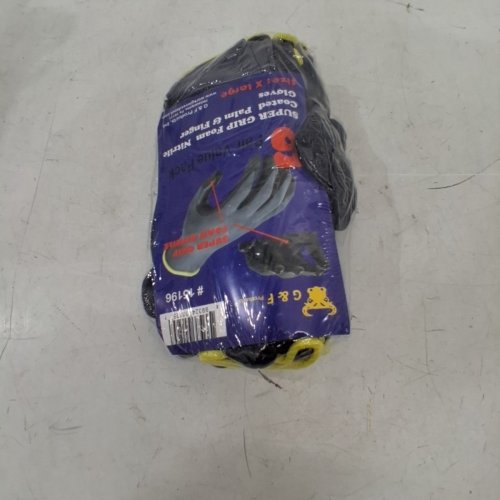 6PR G&F PRODUCTS WORKING GLOVES WITH MICRO FOAM COATING - EXTRA LARGE - GREY/BLACK (MODEL: 15196) image 2