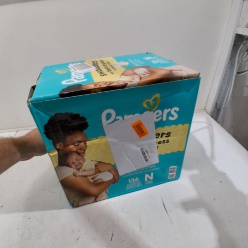 136PK PAMPERS SWADDLERS DIAPERS - NEWBORN SIZE image 2