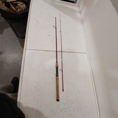 2PC CHERRYWOOD HD SPINNING ROD - 6FT6", MEDIUM, LURE 1/8-3/4 OZ, LINE 6-14 LBS - RED (MODEL: CWD2-662MS) image 3