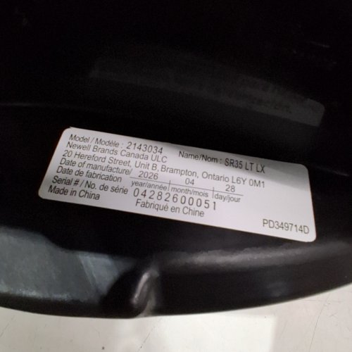 GRACO SNUGRIDE 35 LITE LX INFANT CAR SEAT - 4-35LBS CAPACITY - GOTHAM FASHION BLACK/GREY (MODEL: 2143034) image 2