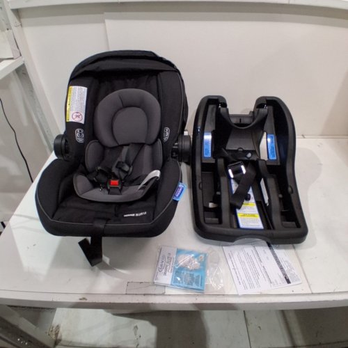 GRACO SNUGRIDE 35 LITE LX INFANT CAR SEAT - 4-35LBS CAPACITY - GOTHAM FASHION BLACK/GREY (MODEL: 2143034) image 4