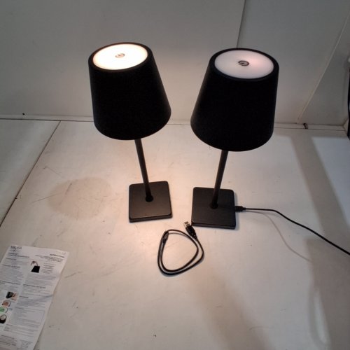 2PK MIKASA TOUCH CONTROL LED LAMP WITH 3 LIGHT SETTINGS - 14" - BLACK (MODEL: 1835518) image 2