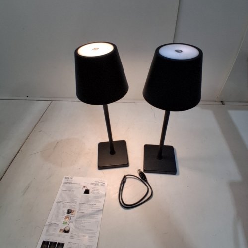 2PK MIKASA TOUCH CONTROL LED LAMP WITH 3 LIGHT SETTINGS - 14" - BLACK (MODEL: 1835518) image 3