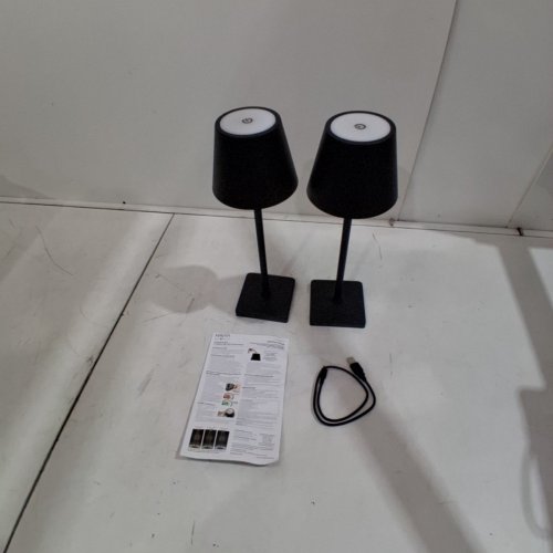 2PK MIKASA TOUCH CONTROL LED LAMP WITH 3 LIGHT SETTINGS - 14" - BLACK (MODEL: 1835518) image 5