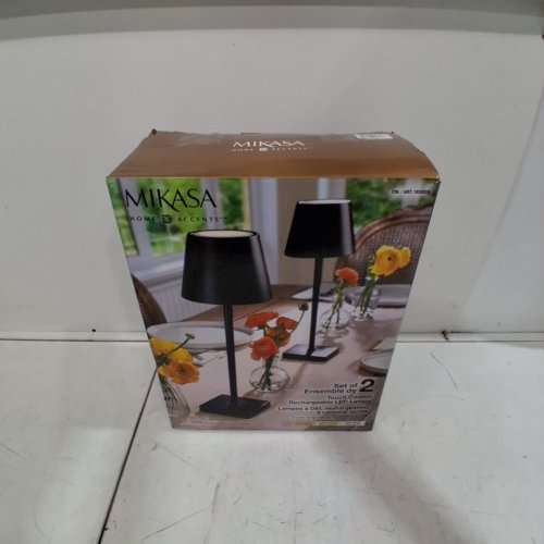 2PK MIKASA TOUCH CONTROL LED LAMP WITH 3 LIGHT SETTINGS - 14" - BLACK (MODEL: 1835518) image 6