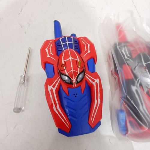 2PK CHILDREN'S SPIDER MAN WALKIE TALKIES - RED AND BLUE (MODEL: LY-040) image 2