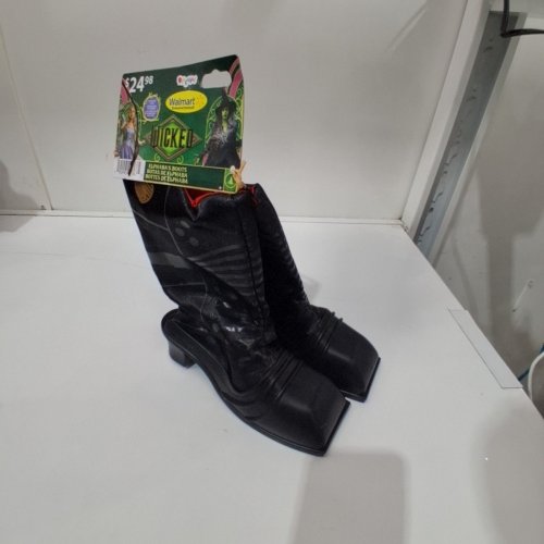 GIRL'S DISGUISE WICKED COSTUME ELPHABA'S BOOTS - OSFM - BLACK image 2