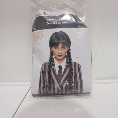 WAY TO CELEBRATE! MIDNIGHT BRAIDS WIG - CHILD ONE SIZE, AGES 8+ - BLACK image 3