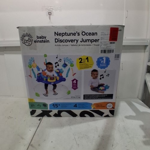 BABY EINSTEIN NEPTUNE'S OCEAN DISCOVERY JUMPER WITH ADJUSTABLE HEIGHT - 15+ MULTI-SENSORY TOYS/ACTIVITIES - 4 LANGUAGES - MULTI-COLOUR (MODEL: 10455) image 6