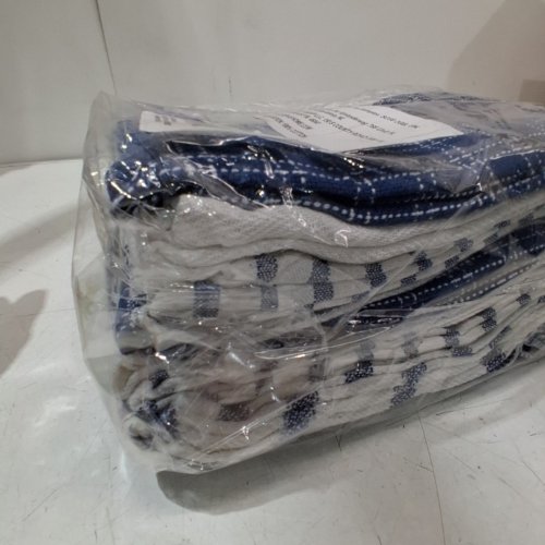 5PK PANTRY COTTON KITCHEN TOWEL - 18" X 14" - NAVY/WHITE (MODEL: KT-MCK-NV10) image 2