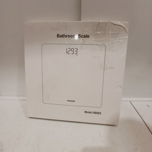 HOMEBUDS DIGITAL BATHROOM SCALE CRYSTAL CLEAR - 400LBS CAPACITY - DARK BLUE (MODEL: HB905) image 4