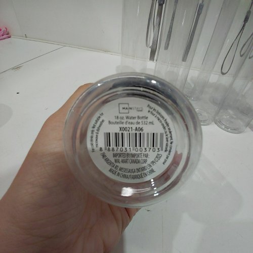 10 MAINSTAYS WATER BOTTLES - 18 OZ - CLEAR / SILVER (ITEM: X0021-A06) image 3