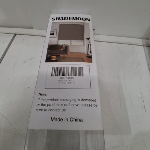 SHADEMOON BLACKOUT UV PROTECTION CORDLESS ROLLER SHADE - 35" X 72" - WHITE image 4
