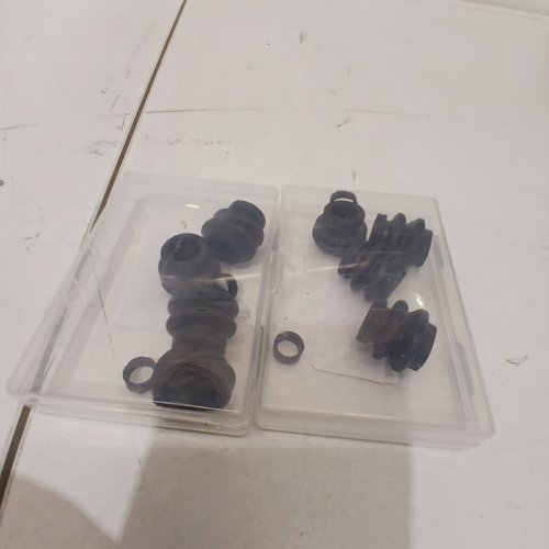 2 (4PC) VKQTS BRAKE CALIPER PINS BUSHING RUBBER KIT, COMPATIBLE WITH TOYOTA CADILLAC KEEP LEXUS - BLACK image 4
