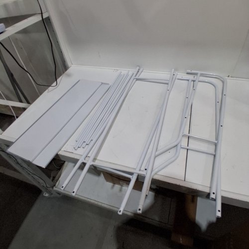 UDEAR 3 TIER BATHROOM OVER THE TOILET RACK WITH HANGING ROD - WHITE image 2