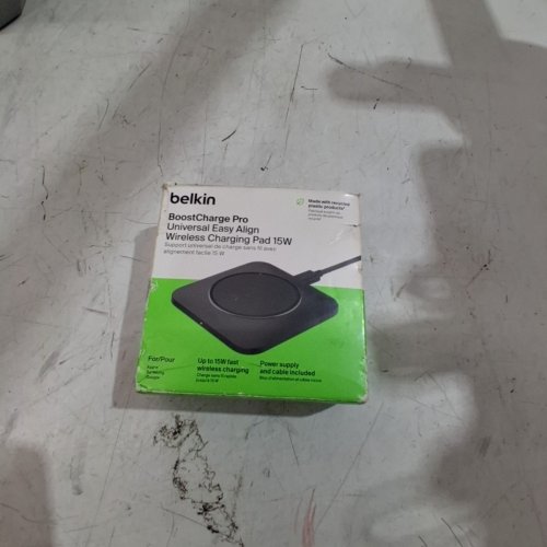 BELKIN BOOSTCHARGE PRO UNIVERSAL EASY ALIGN WIRELESS CHARGING PAD - 15W, FAST QI CHARGER - BLACK (MODEL: WIA007TTBK) image 4