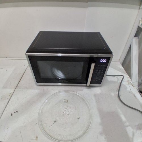 CHEFMAN 10 POWER LEVELS ECO MODE CHILD SAFETY LOCK COUNTERTOP MICROWAVE - 1000W - 1.1 CU.FT - STAINLESS STEEL - (MODEL:RJ55-SS-11-CK-CA) image 3