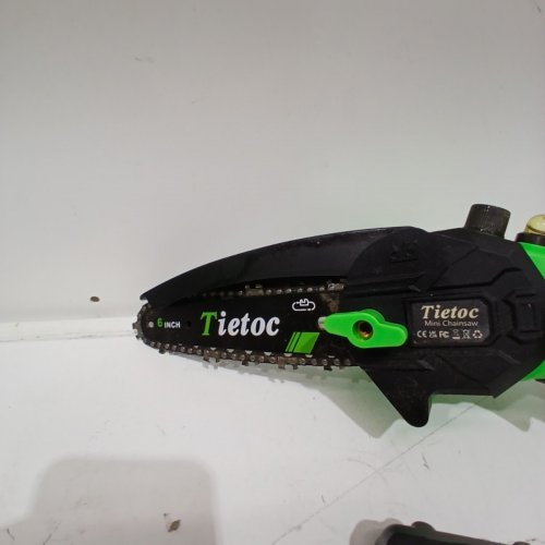 TIETOC 6" CORDLESS MINI HANDHELD CHAINSAW WITH 21V BATTERY - 880W - GREEN image 4