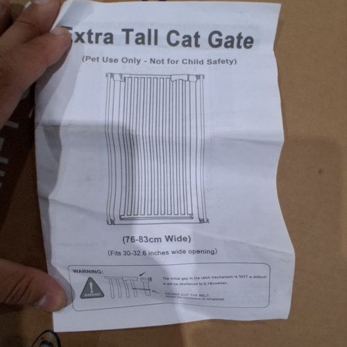 EXTRA TALL PET GATE - 55" X 30" - 32.8" - WHITE image 4
